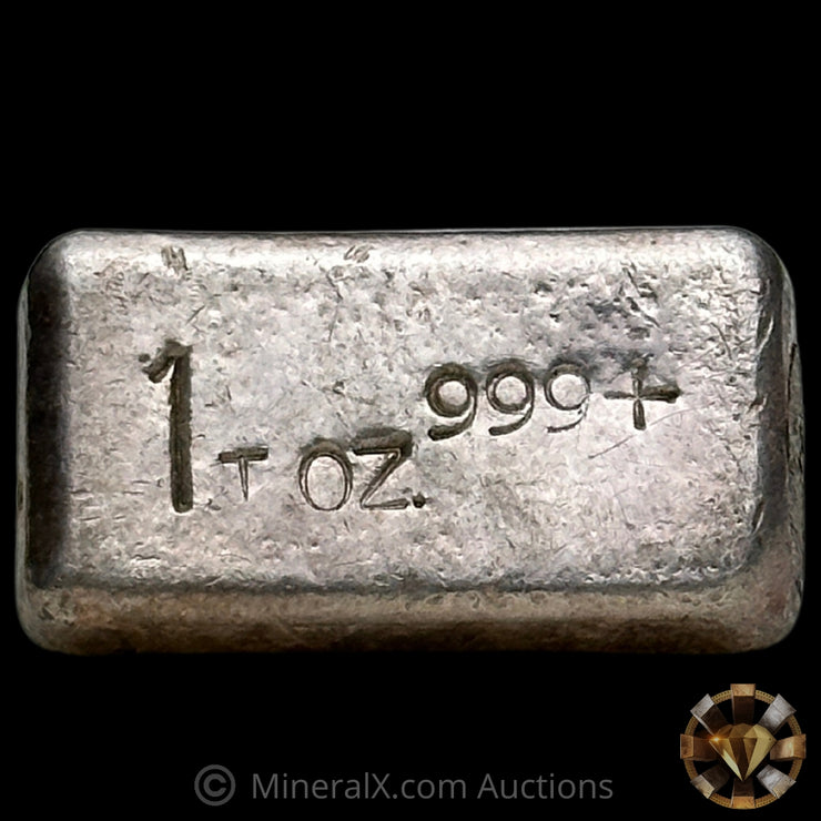 1oz Comstock Mold "T.OZ" Vintage Silver Bar