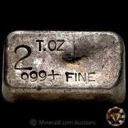 2oz Comstock Mold "T.OZ" Vintage Silver Bar