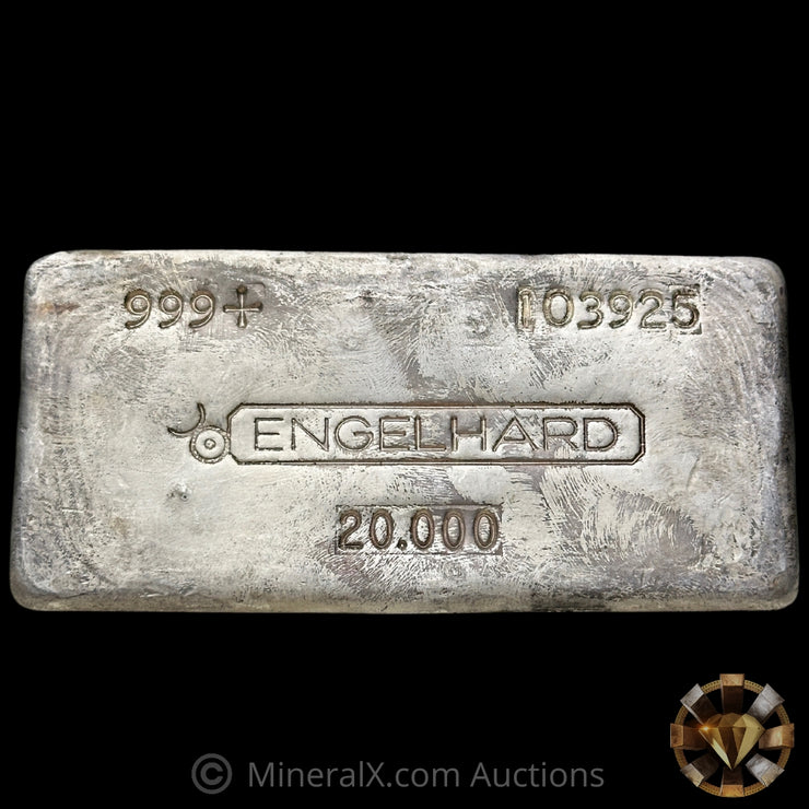 20oz Engelhard Bull Logo Vintage Silver Bar