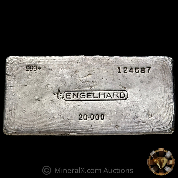 20oz Engelhard Bull Logo Vintage Silver Bar