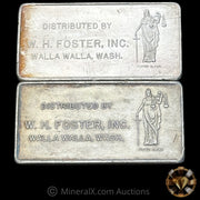 x2 3oz W H Foster Vintage Silver Bars