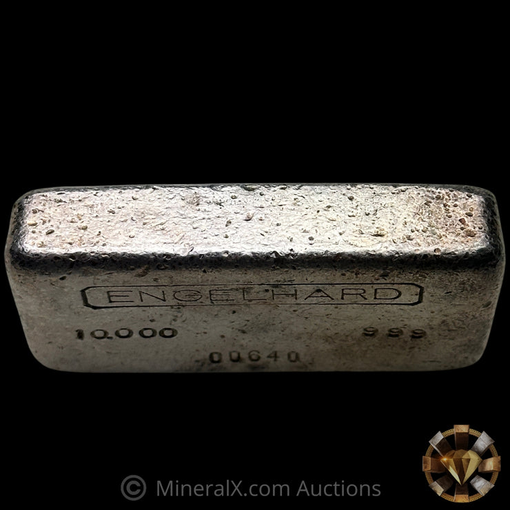 10oz Engelhard 1st Series Top Hallmark Handstamped "No + 999" Vintage Silver Bar With Low Serial For The Variety