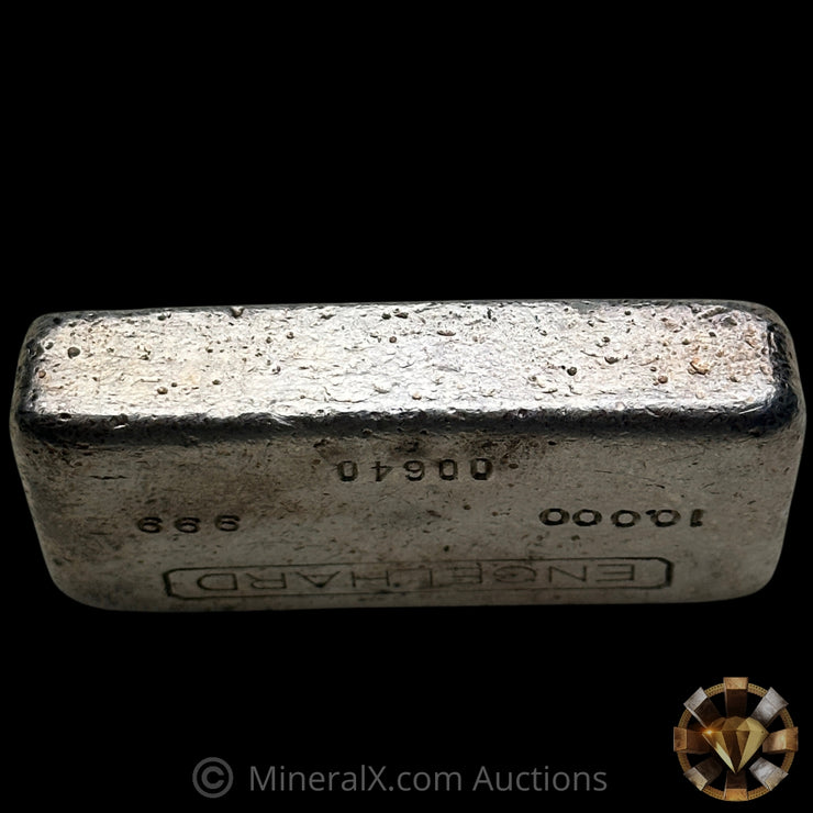 10oz Engelhard 1st Series Top Hallmark Handstamped "No + 999" Vintage Silver Bar With Low Serial For The Variety