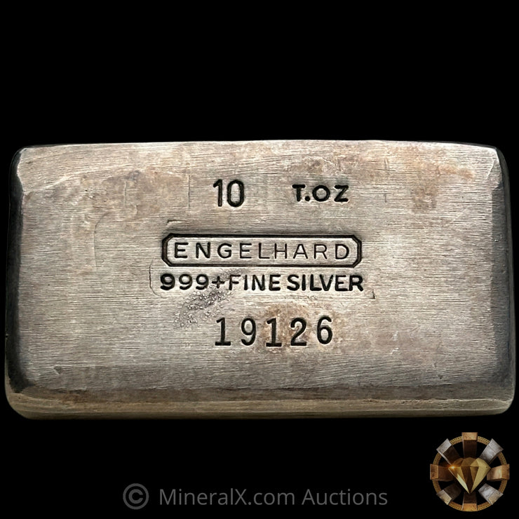 10oz Engelhard 5th Series Vintage Silver Bar With Unique Reverse Stampings