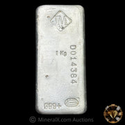 Kilo Johnson Matthey JM "Small Kg" Vintage Silver Bar