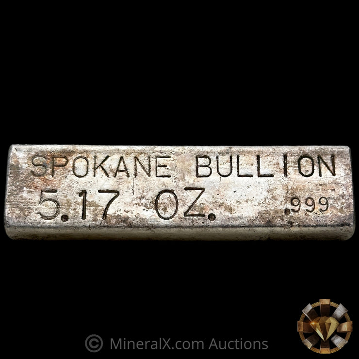 5.17oz Spokane Bullion Vintage Silver Bar