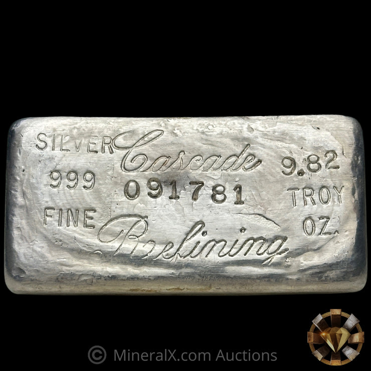 9.62oz Cascade Refining Vintage Silver Bar