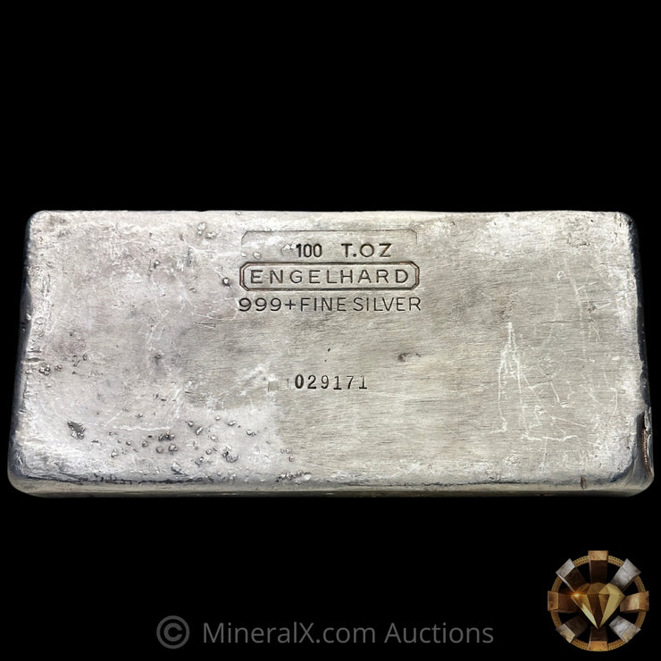 100oz Engelhard 2nd Series T OZ Variety Vintage Silver Bar