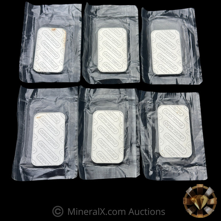 x6 1oz Engelhard Vintage Silver Bars