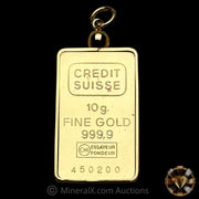 10g Credit Suisse Vintage Gold Pendant Bar