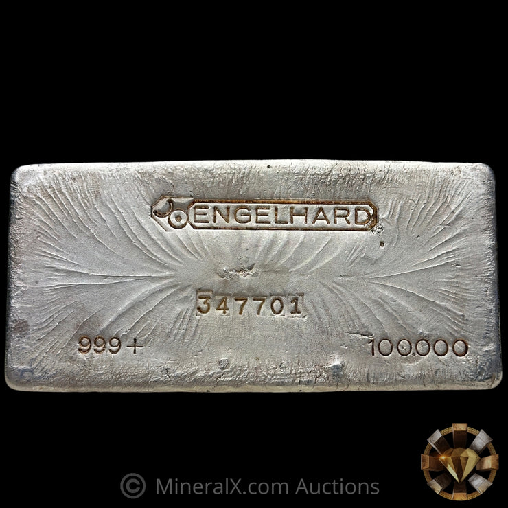 100oz Engelhard Bull Logo Vintage Silver Bar