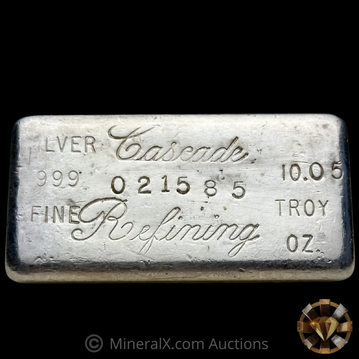 10.05oz Cascade Refining Vintage Silver Bar