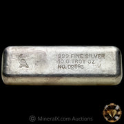 10oz GA Golden Analytical D Prefix Vintage Silver Bar