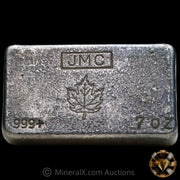 7oz JMC Johnson Matthey Maple Leaf Vintage Silver Bar