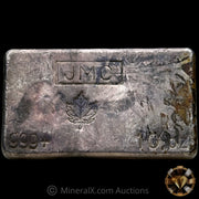 10oz JMC Johnson Matthey Maple Leaf Vintage Silver Bar