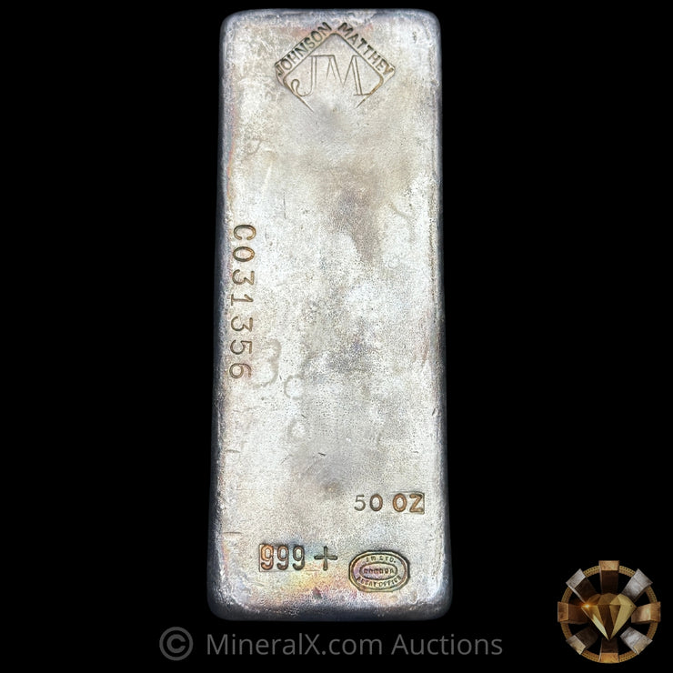 50oz JM Johnson Matthey Vintage Silver Bar