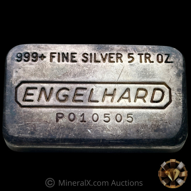 5oz Engelhard P Loaf Vintage Silver Bar