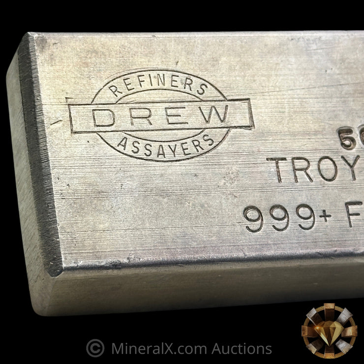 50oz Drew Refiners Assayers Vintage Silver Bar