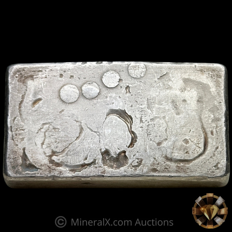 10oz Engelhard 5th Series Vintage Silver Bar With Reverse Convex Circles