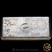 10oz W H Foster "No Serial Type 2" Variety Vintage Silver Bar With Star & Deak Triangle Counterstamps