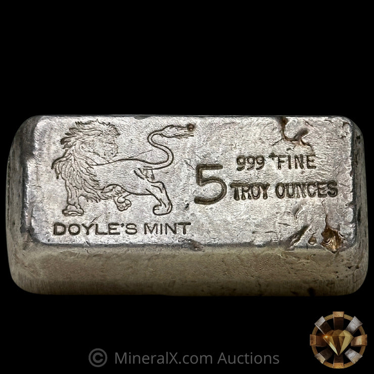 5oz Doyles Mint Vintage Silver Bar