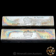 x2 10oz Crown Mint Vintage Silver Bars