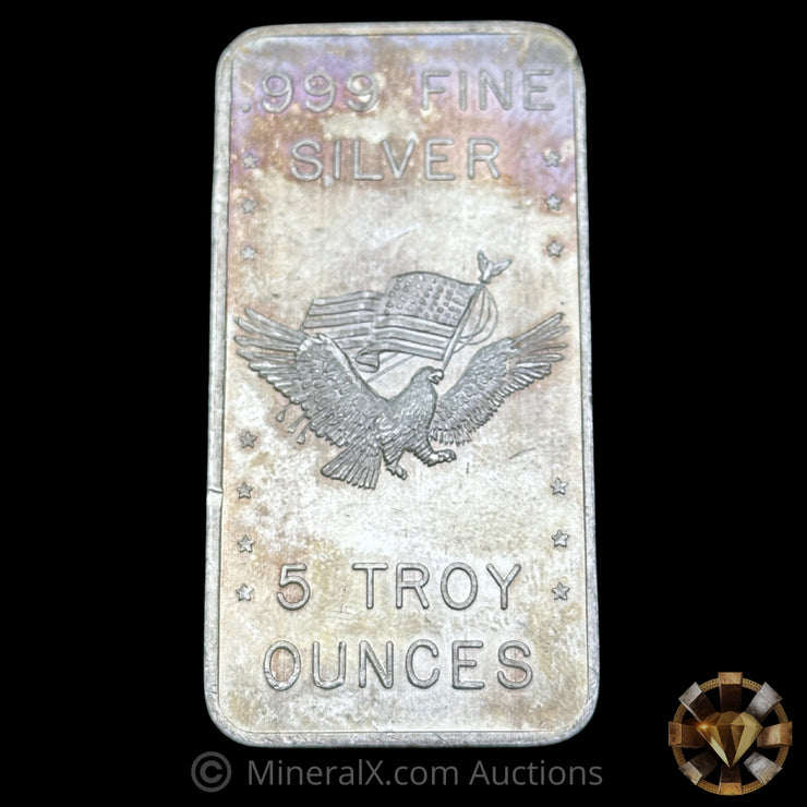 5oz US Assay Office Strategic Stockpile Vintage Silver Bar