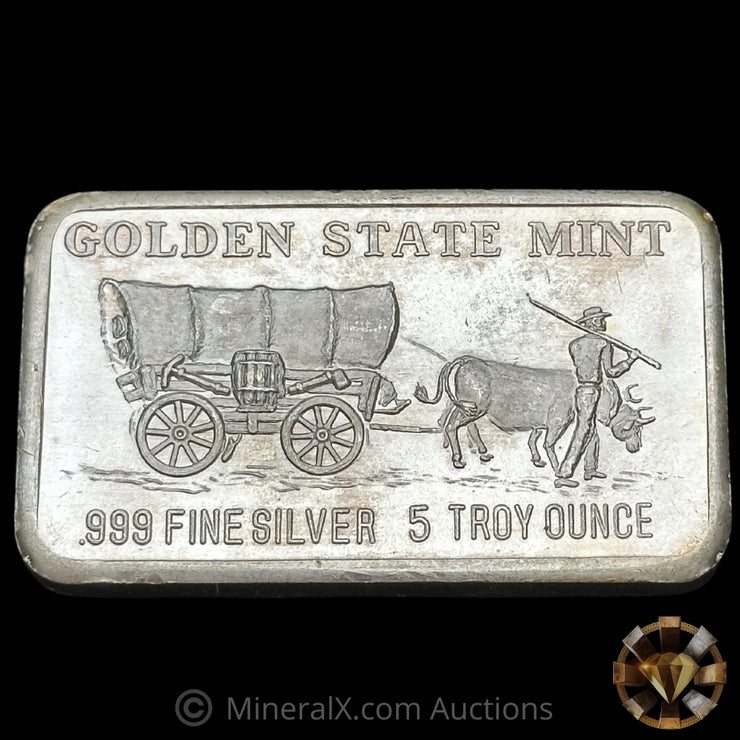 5oz Golden State Mint Vintage Silver Bar