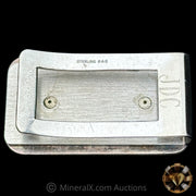 1oz Engelhard Industries Vintage Silver Bar With Unique Vintage Sterling Money Clip