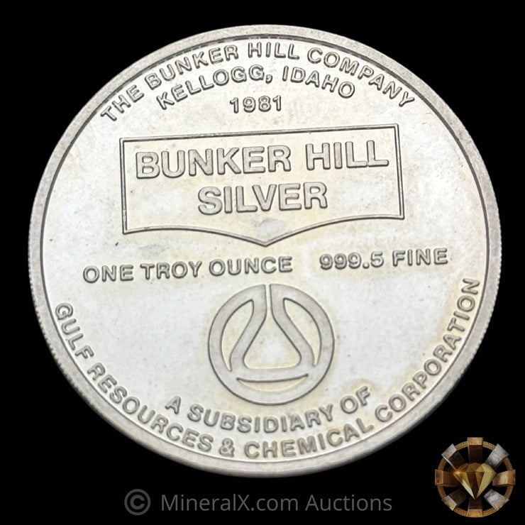 1oz Bunker Hill Vintage Silver Coin