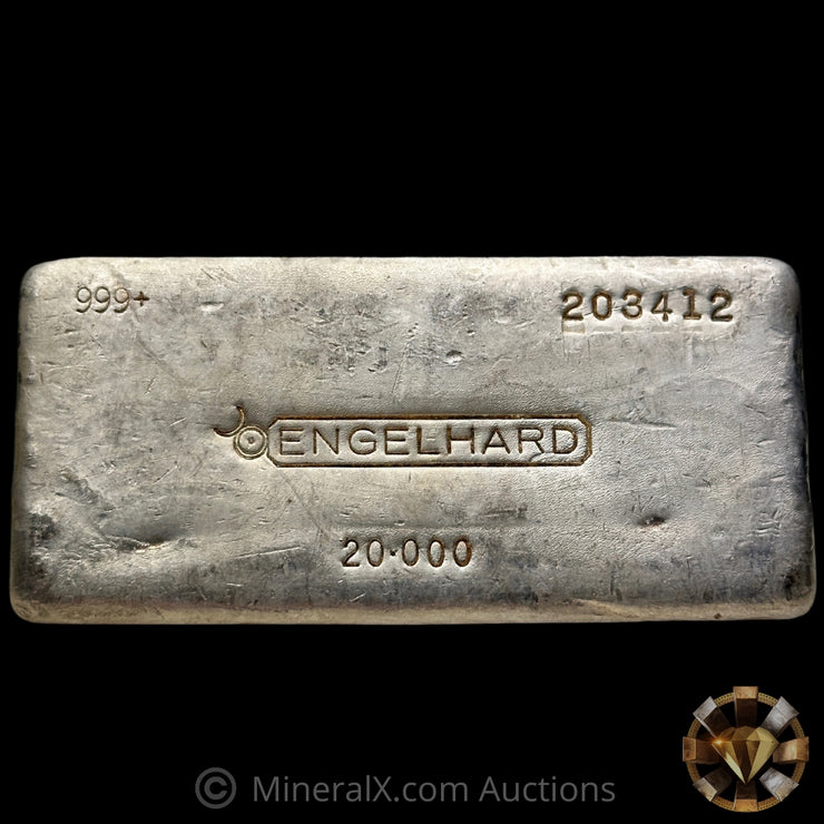 20oz Engelhard Bull Logo Vintage Silver Bar