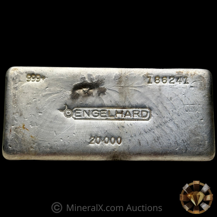 20oz Engelhard Bull Logo Vintage Silver Bar