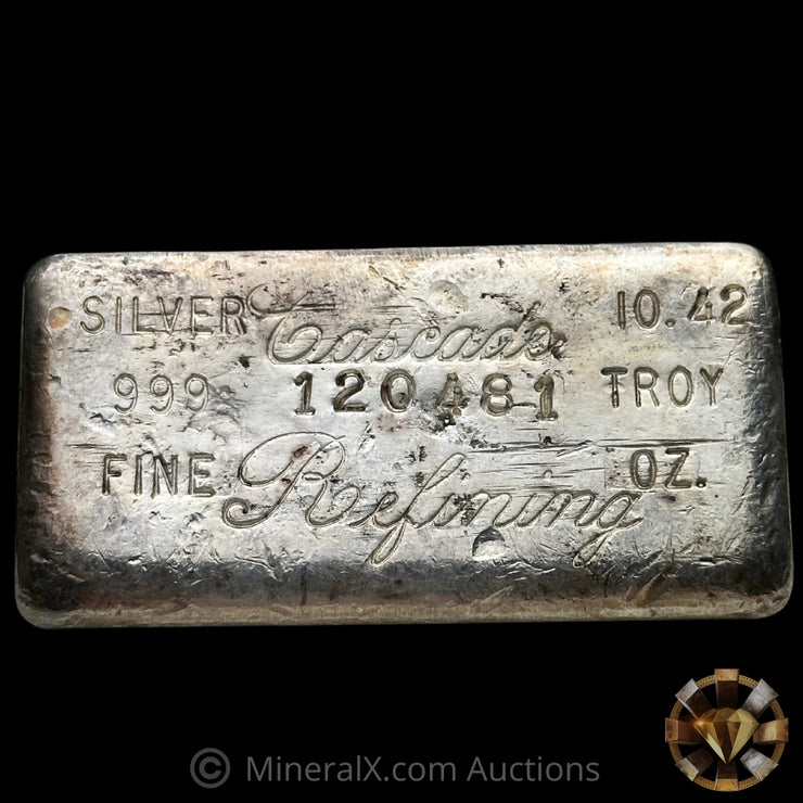 10.42oz Cascade Refining Vintage Silver Bar