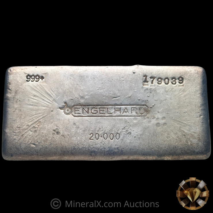 20oz Engelhard Bull Logo Vintage Silver Bar