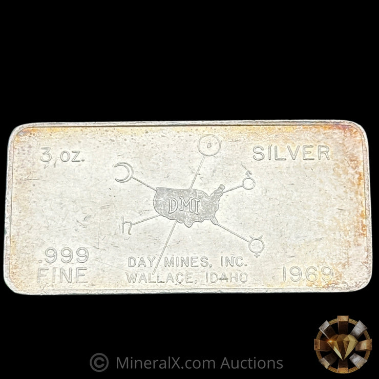 3oz W H Foster Day Mines Vintage Silver Bar