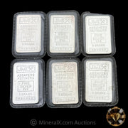 x6 5g JM Johnson Matthey Fractional Vintage Silver Bars