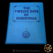 x12 1oz USSC United States Silver Corp "The Twelve Days Of Christmas" Vintage Silver Bars With Original Folder