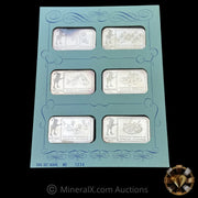 x12 1oz USSC United States Silver Corp "The Twelve Days Of Christmas" Vintage Silver Bars With Original Folder