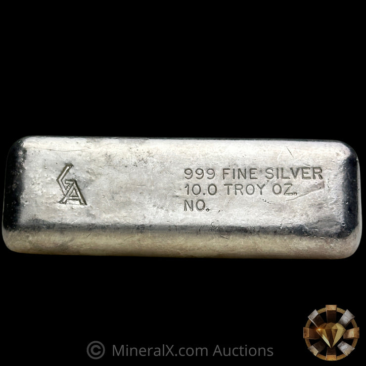 10oz GA Golden Analytical Vintage Silver Bar