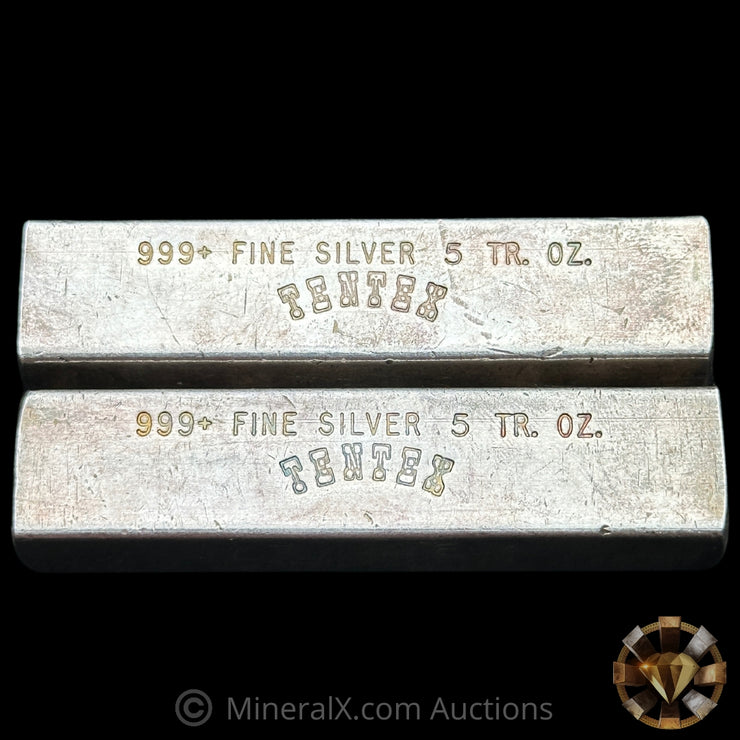 x2 5oz Tentex Vintage Silver Bar