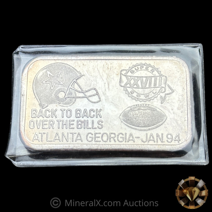 1oz 1994 Superbowl Vintage Silver Bar