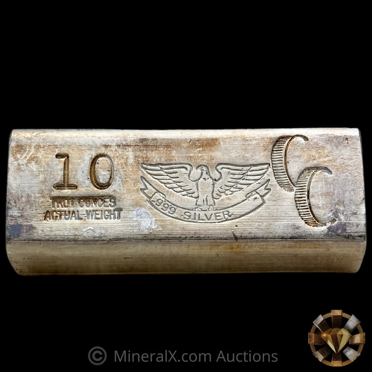 10oz W H Foster CC Extruded Vintage Silver Bar