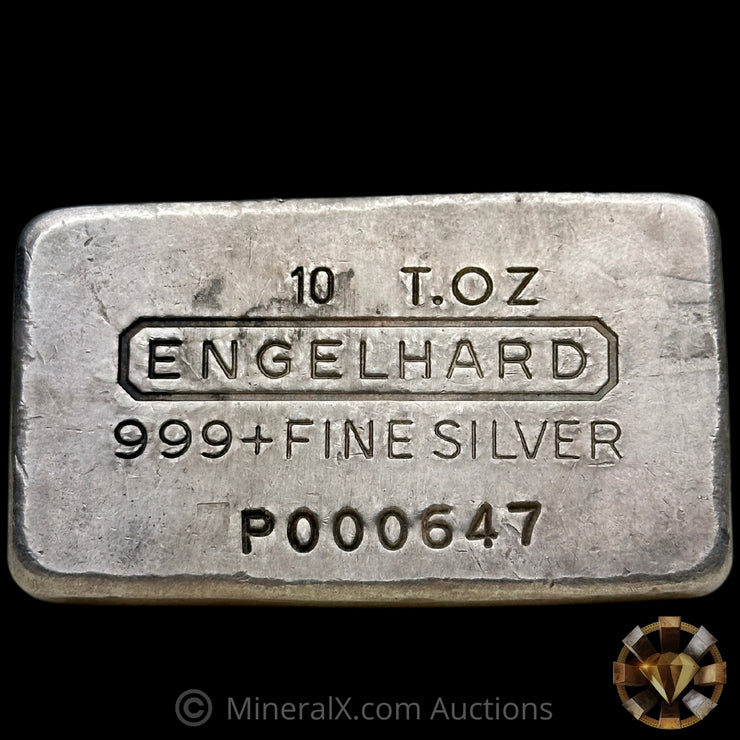 10oz Engelhard 6th Series T OZ Vintage Silver Bar