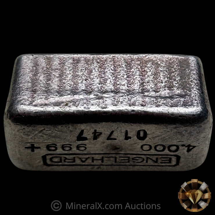 4oz Engelhard 2nd Series Top Hallmark Vintage Silver Bar