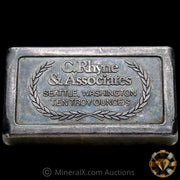 10oz C Rhyne & Associates USVI Ingot Co Vintage Silver Stacker Bar