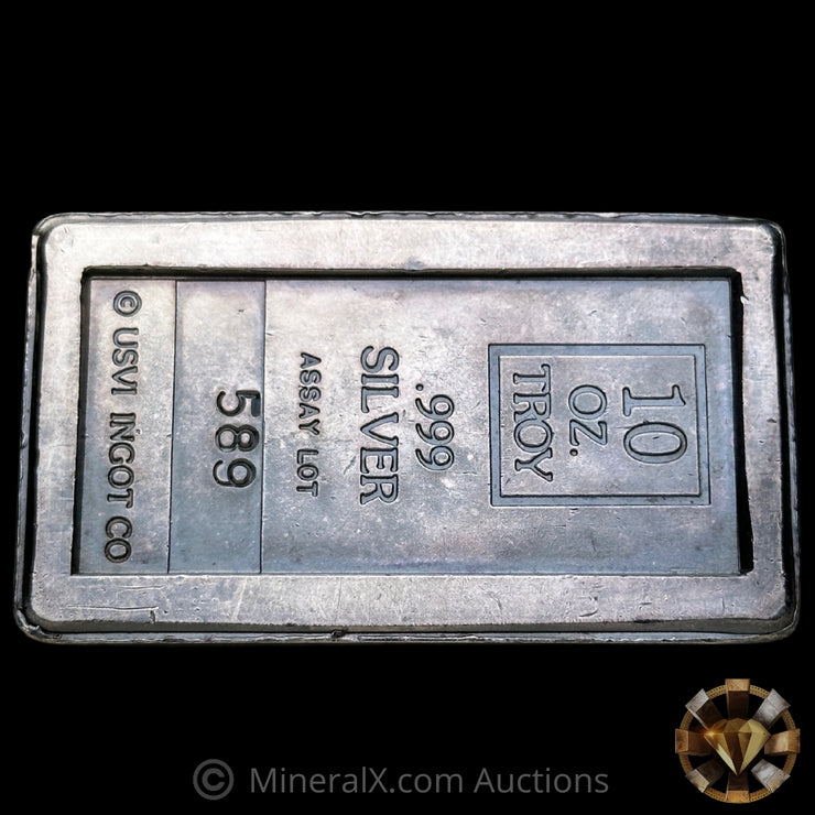 10oz C Rhyne & Associates USVI Ingot Co Vintage Silver Stacker Bar