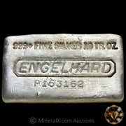 10oz Engelhard Waffleback Vintage Silver Bar With Reverse Convex Stamping