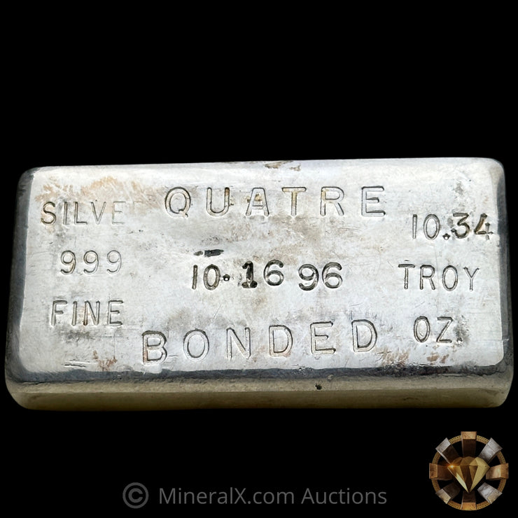 10.34oz Quatre Bonded Cascade Refining Vintage Silver Bar