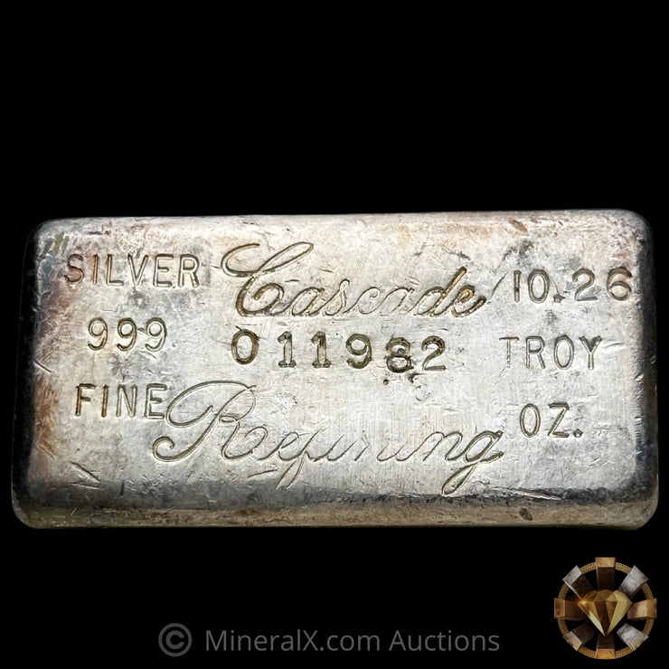 10.26oz Cascade Refining Vintage Silver Bar