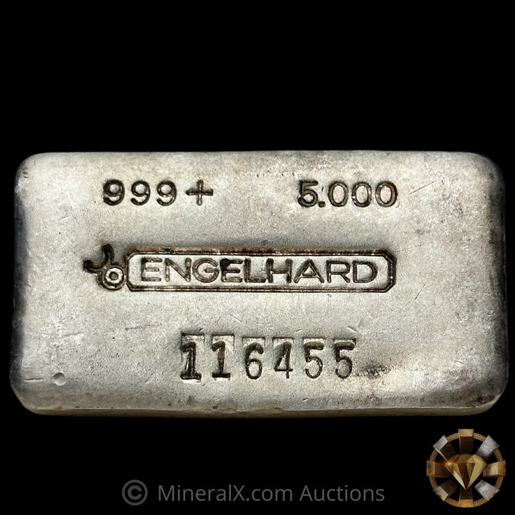 5oz Engelhard Bull Logo Vintage Silver Bar